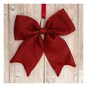 Large Red Faux Hessian Bow 33cm image number 2