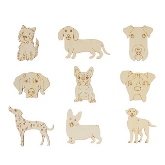 Decorate Your Own Dog Wooden Shapes 9 Pack image number 3