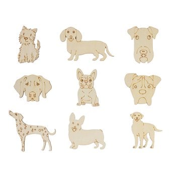 Decorate Your Own Dog Wooden Shapes 9 Pack image number 3