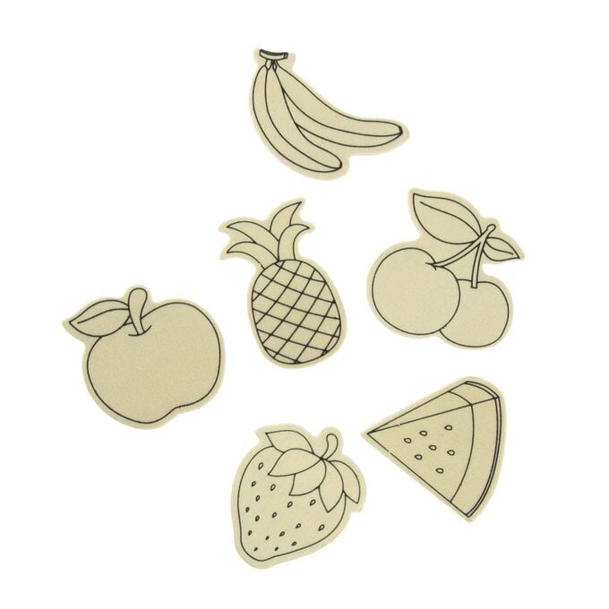 Decorate Your Own Fruit Wooden Magnets 6 Pack image number 1