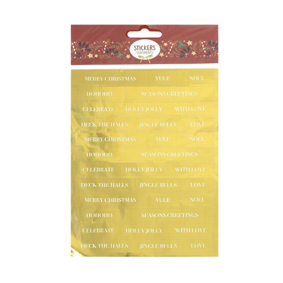 Gold Season&rsquo;s Greetings Stickers  image number 4