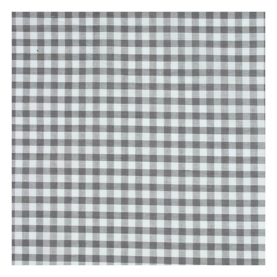 Grey 1/4 Gingham Fabric by the Metre image number 2