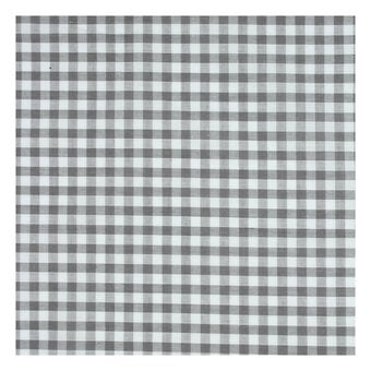 Grey 1/4 Gingham Fabric by the Metre