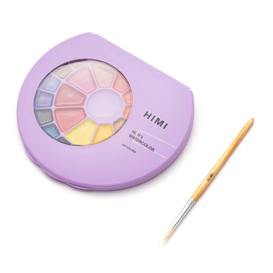 HIMI Purple Semi-Moist Watercolour Set 24 Pack image number 4