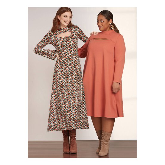 Simplicity Women&rsquo;s Knit Dress Sewing Pattern S9644 (20-28) image number 3