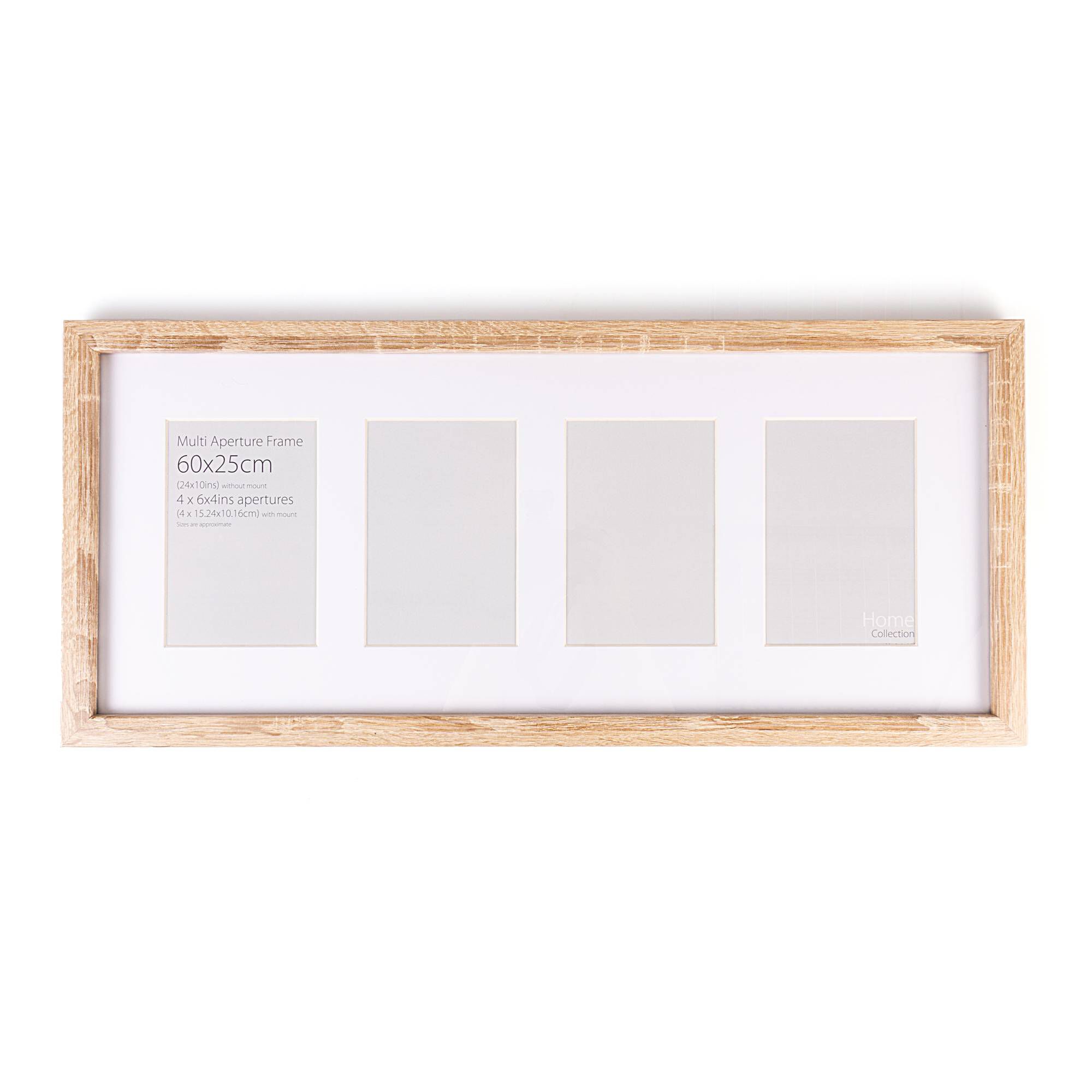 Light Oak Multi Aperture Frame 60cm x 25cm Hobbycraft