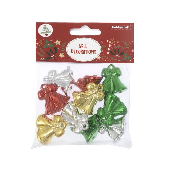 Metallic Bell Decorations 10 Pack image number 3