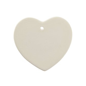 Unglazed Small Ceramic Heart 8cm x 8cm