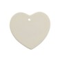 Unglazed Small Ceramic Heart 8cm x 8cm image number 1