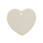 Unglazed Small Ceramic Heart 8cm x 8cm image number 1