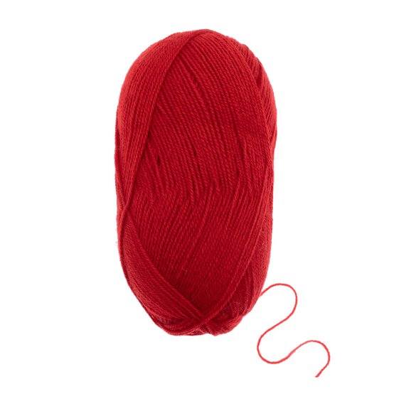Knitcraft Red Everyday 4 Ply Yarn 100g image number 3