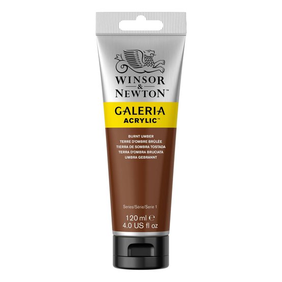 Winsor & Newton Galeria Burnt Umber Acrylic Paint 120ml image number 1