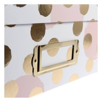 Rose and Gold Polka Dot Photo Box 11cm x 20cm x 29cm image number 4