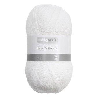 White Baby Brilliance DK Yarn 100g