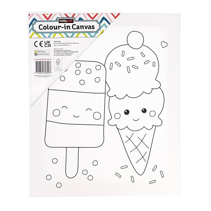 Ice Cream Colour-in Canvas image number 1