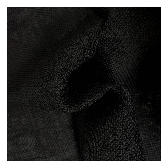 Black Hessian Fabric by the Metre image number 1