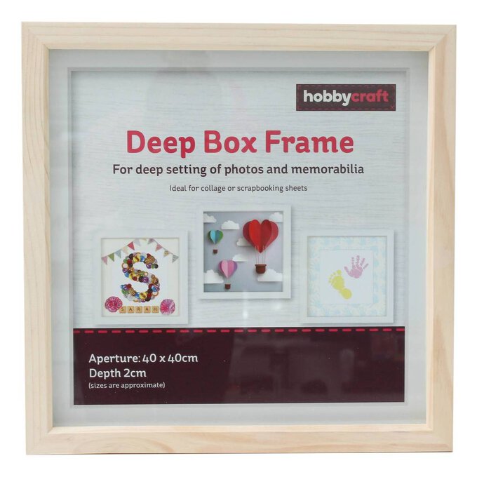 Pine Deep Box Frame 40cm x 40cm image number 1