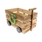 Merry Christmas Wooden Crate on Wheels 30cm image number 3