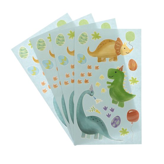 Dinosaur Party Sticker Sheets 4 Pack image number 1