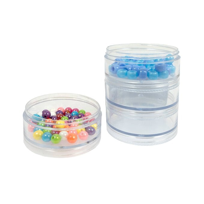 Clear Stackable Containers 70mm 4 Pack image number 1