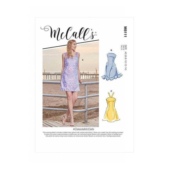 McCall’s Celeste Dress Sewing Pattern M8111 (16-24) image number 1