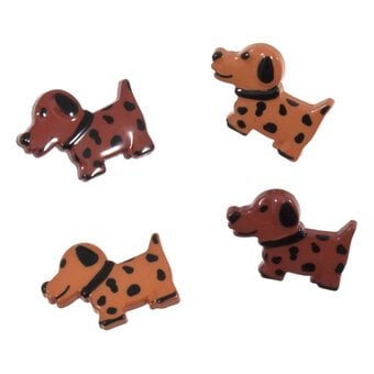 Trimits Brown Dog Craft Buttons 4 Pieces