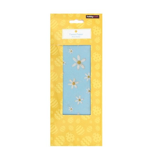 Blue Daisy Tissue Paper 50cm x 75cm 6 Pack  image number 4