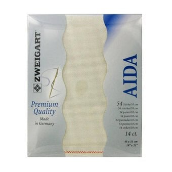 Zweigart Premium Quality Cream 14 Count Aida Fabric