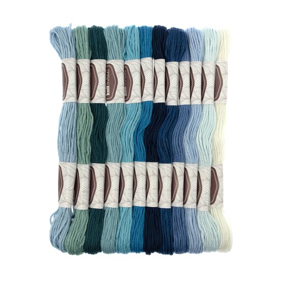 Blue Embroidery Floss 8m 12 Pack image number 1