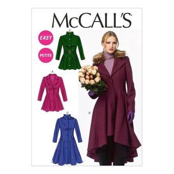 McCall’s Petite Lined Coat Sewing Pattern M6800 (14-22)