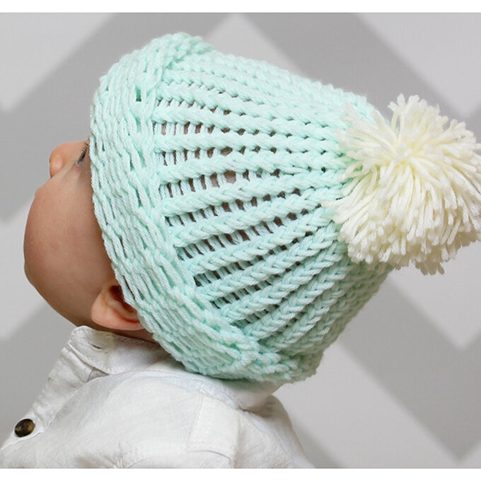 Baby Bobble Hat Knitting Loom Pattern image number 1