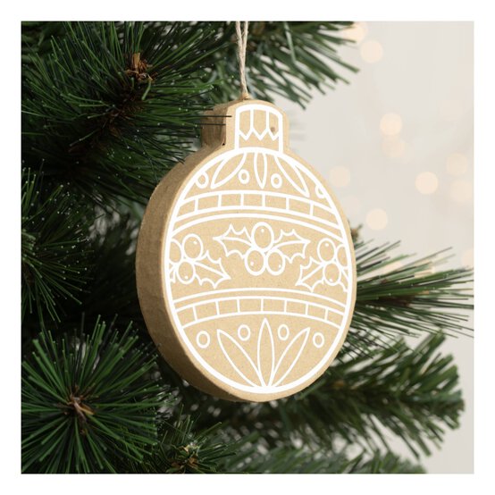 Mache Hanging Bauble Decoration 10cm image number 2