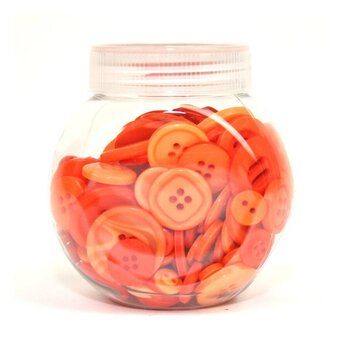 Hobbycraft Button Jar Orange