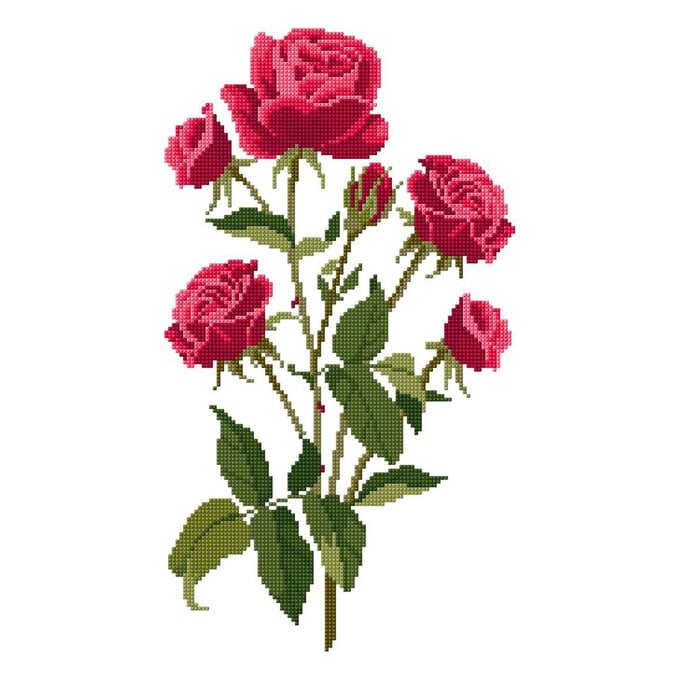 FREE PATTERN DMC Roses Cross Stitch 0183 image number 1