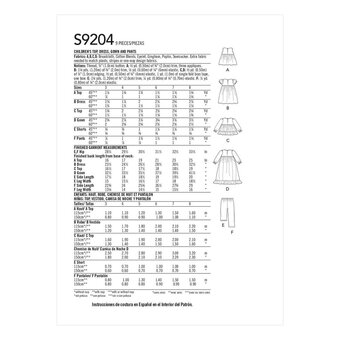 Simplicity Kids’ Sleepwear Sewing Pattern S9204 (3-8)