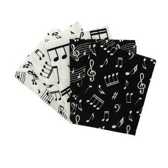 Music Prints Cotton Fat Quarters 5 Pack
