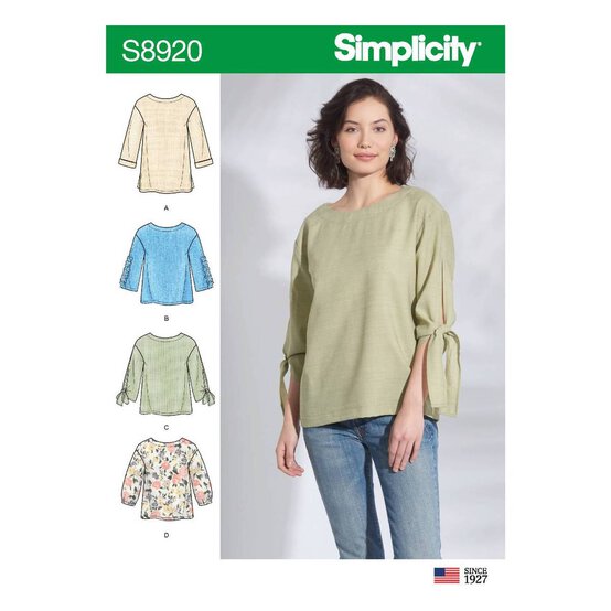 Simplicity Women&rsquo;s Top Sewing Pattern S8920 (16-24) image number 1
