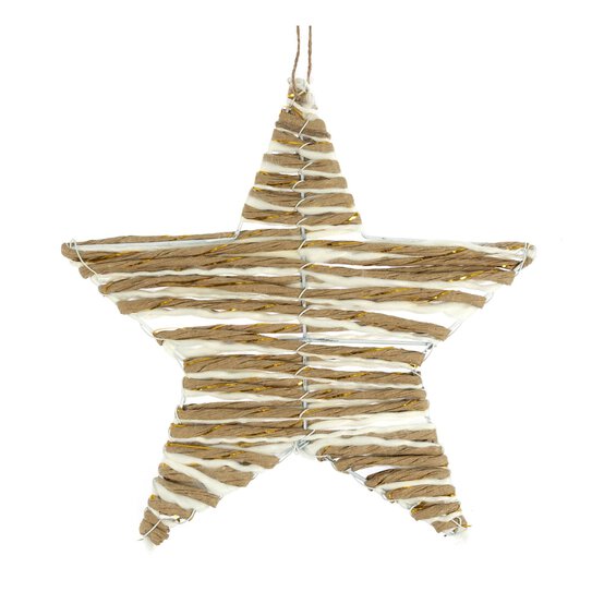 Twine and Yarn Star Decoration 25cm image number 1
