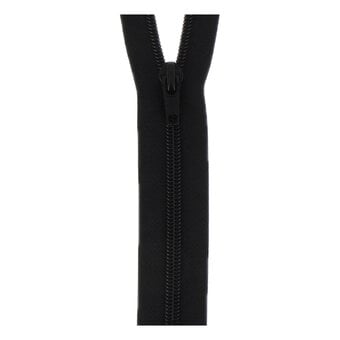 Milward Black Nylon Open-Ended Zip 55cm 