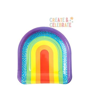Create & Celebrate Rainbow Paper Plates 6 Pack