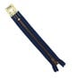 YKK Dark Blue Brass Jeans Zip 15cm image number 2