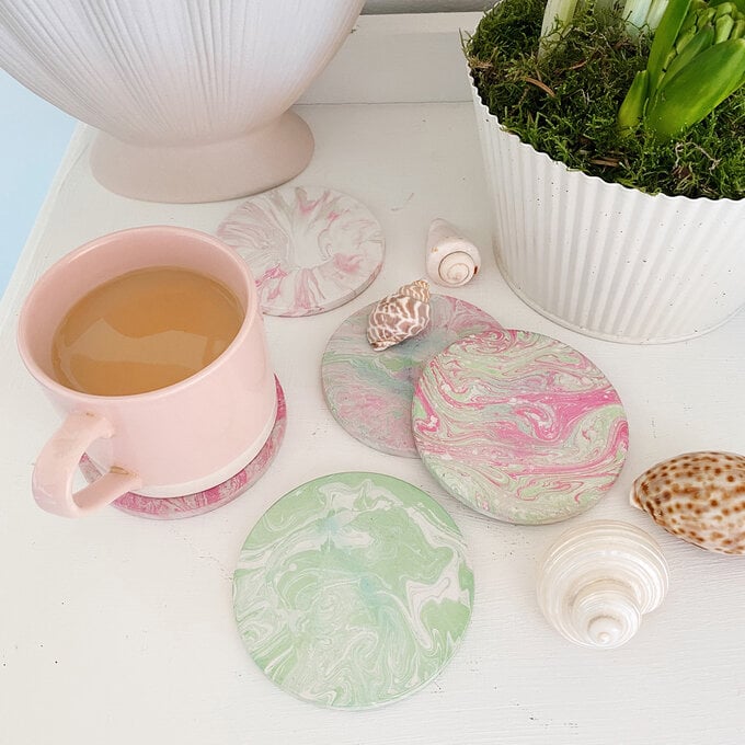 How to Make Marbled Coasters image number 1