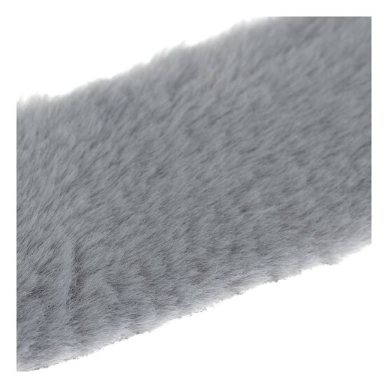 Grey Faux Fur Ribbon 3.5cm x 1m image number 3