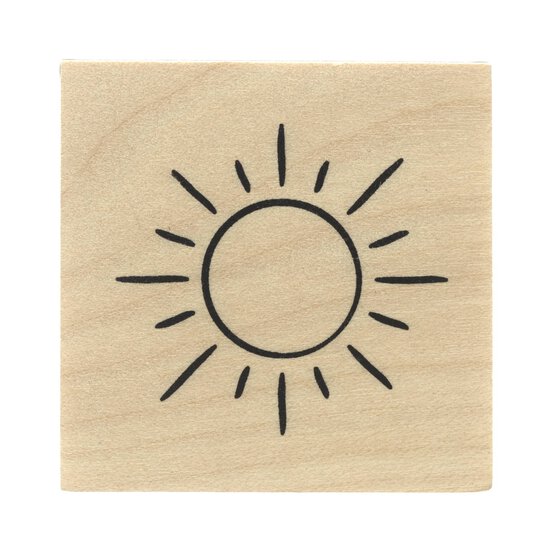 Sun Wooden Stamp 3.8cm x 3.8cm image number 3
