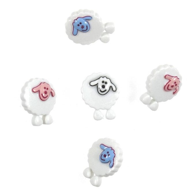 Trimits Sheep Craft Buttons 5 Pieces image number 1