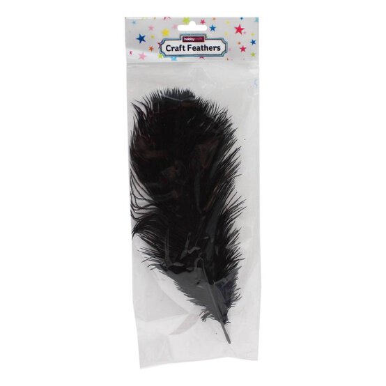 Black Ostrich Feather 30cm image number 2