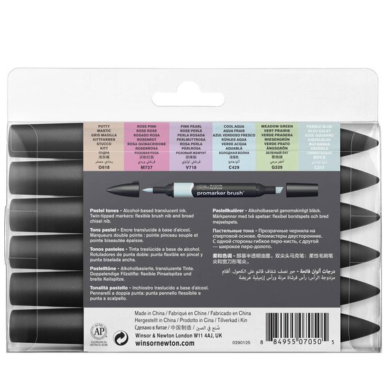 Winsor & Newton Pastel Promarker Brush 6 Pack image number 3