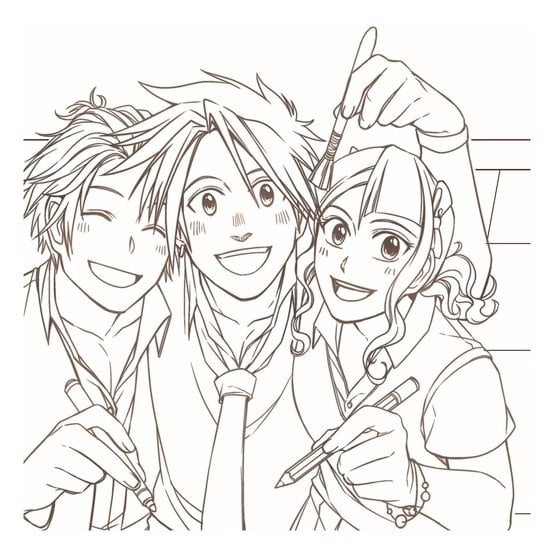 Lyra Graduate Manga Black Fineliner Pens 8 Pack image number 2