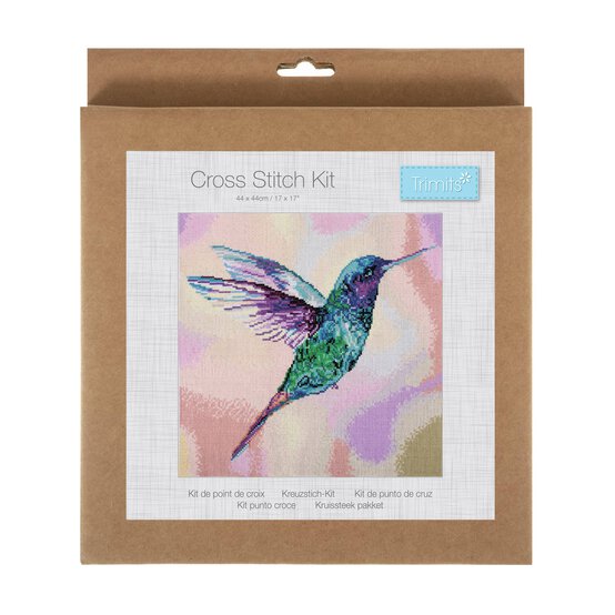 Trimits Hummingbird Large Cross Stitch Kit 36cm x 36cm image number 1