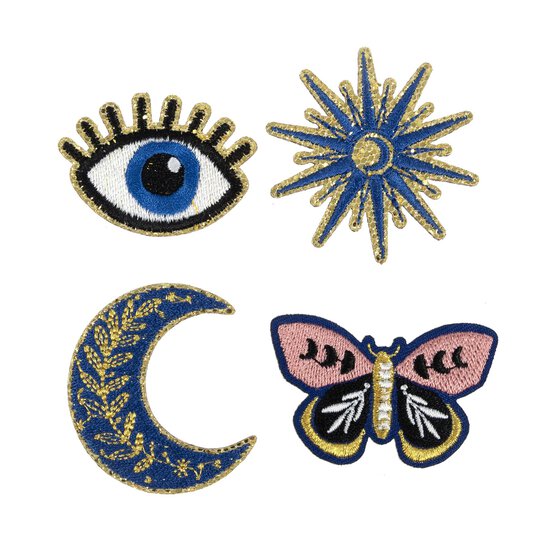 Mystic Eye Iron-On Patches 4 Pack image number 1